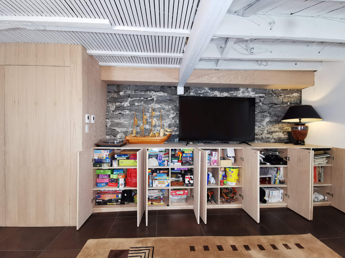 Built-in Cabinets Open