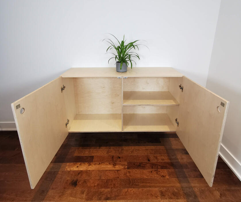 Floating Cabinet Open